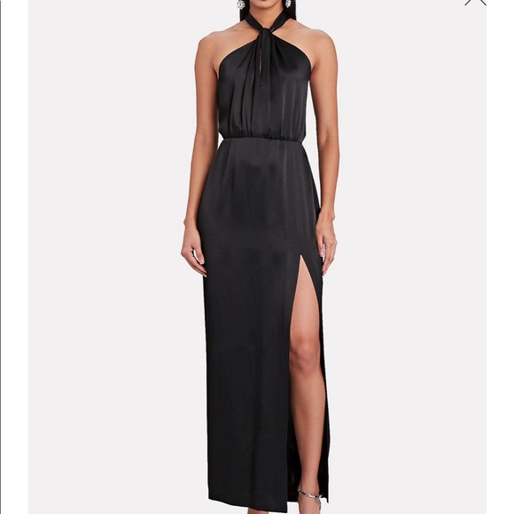 INTERMIX Dresses & Skirts - Black silk maxi dress new with tags!
